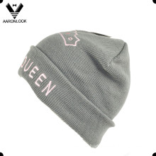 High Quality Knit Custom Design Cute Beanie with Embroidery